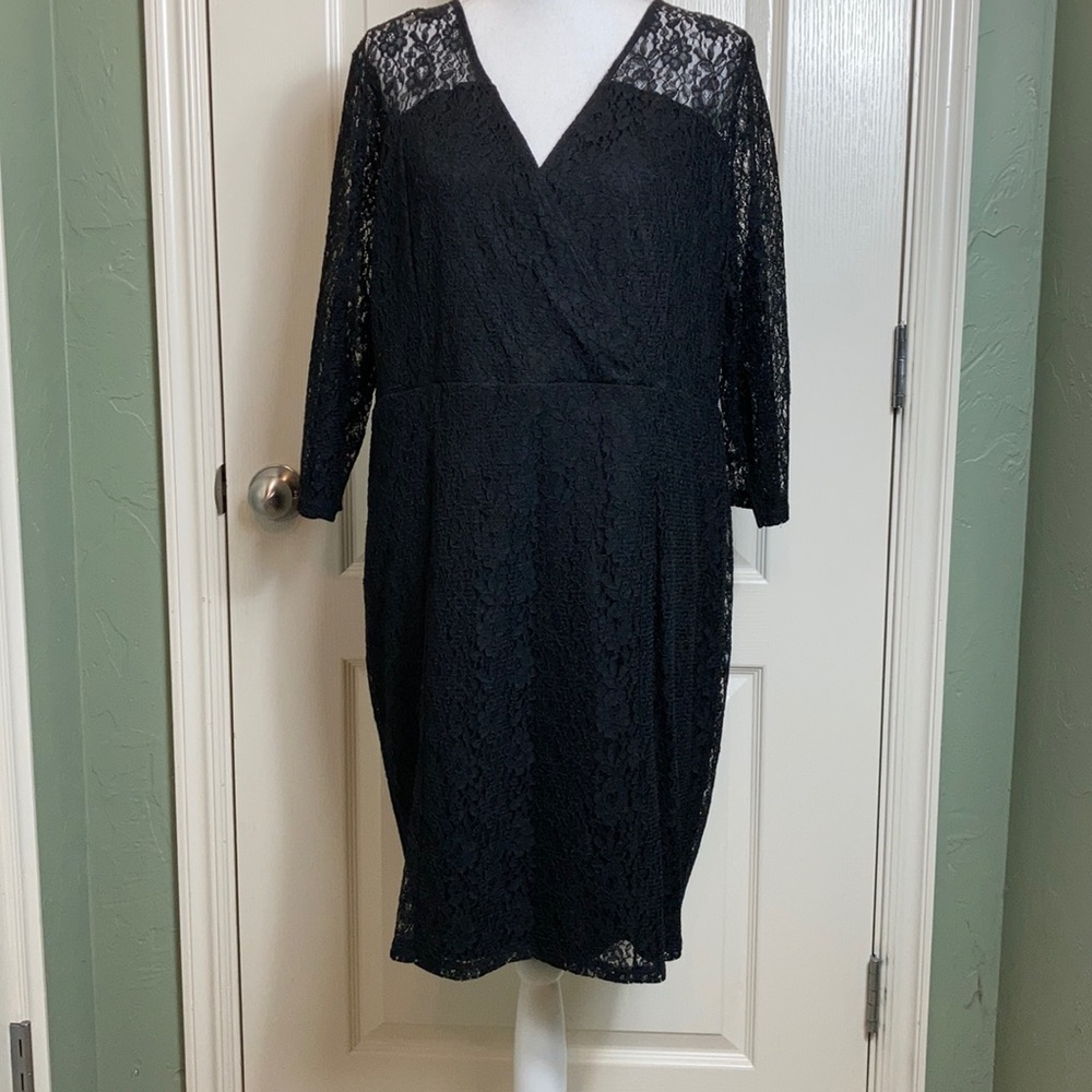 Lane Bryant Black Lace Cocktail Dress size 20W